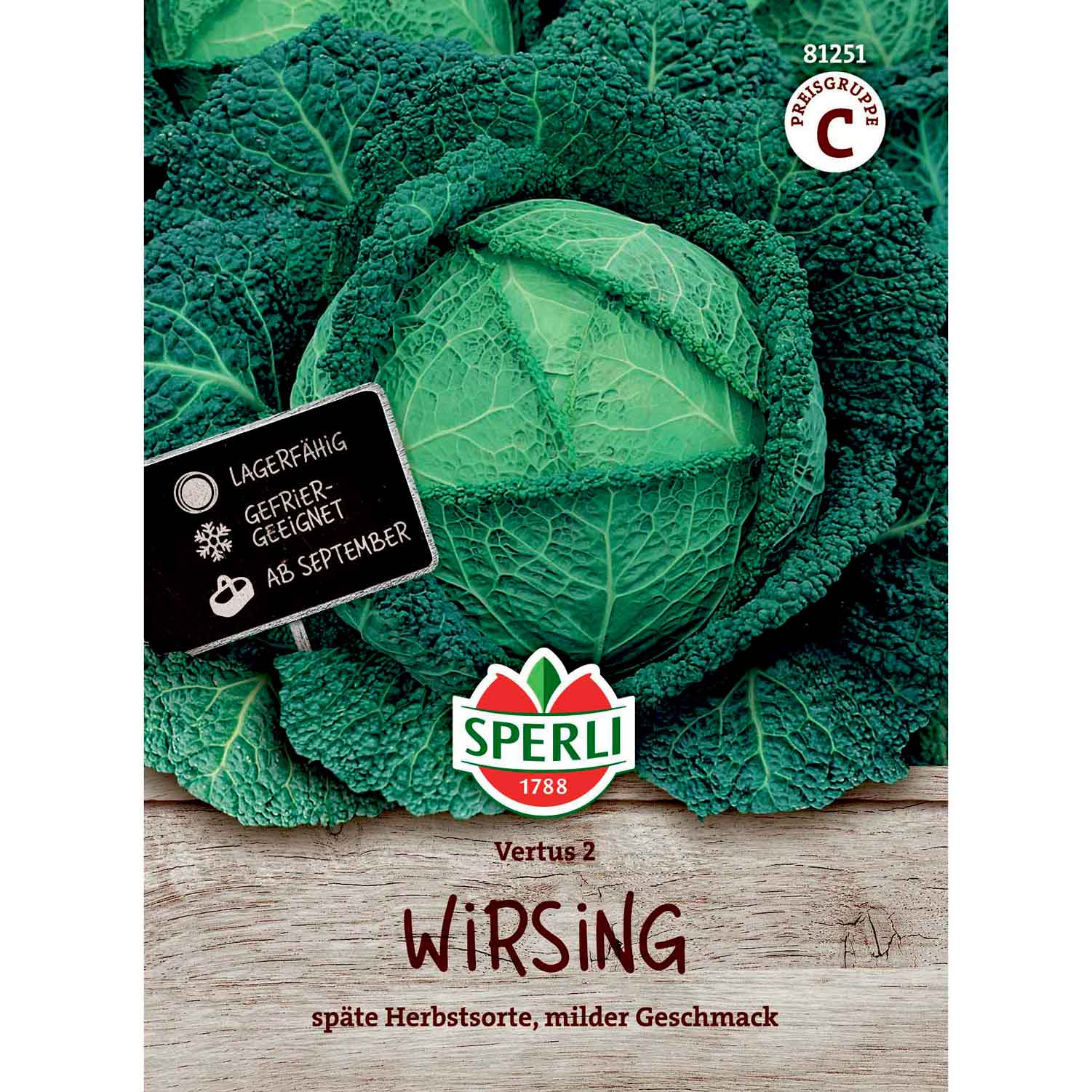 Savoy cabbage seeds - Wirsing Vertus 2