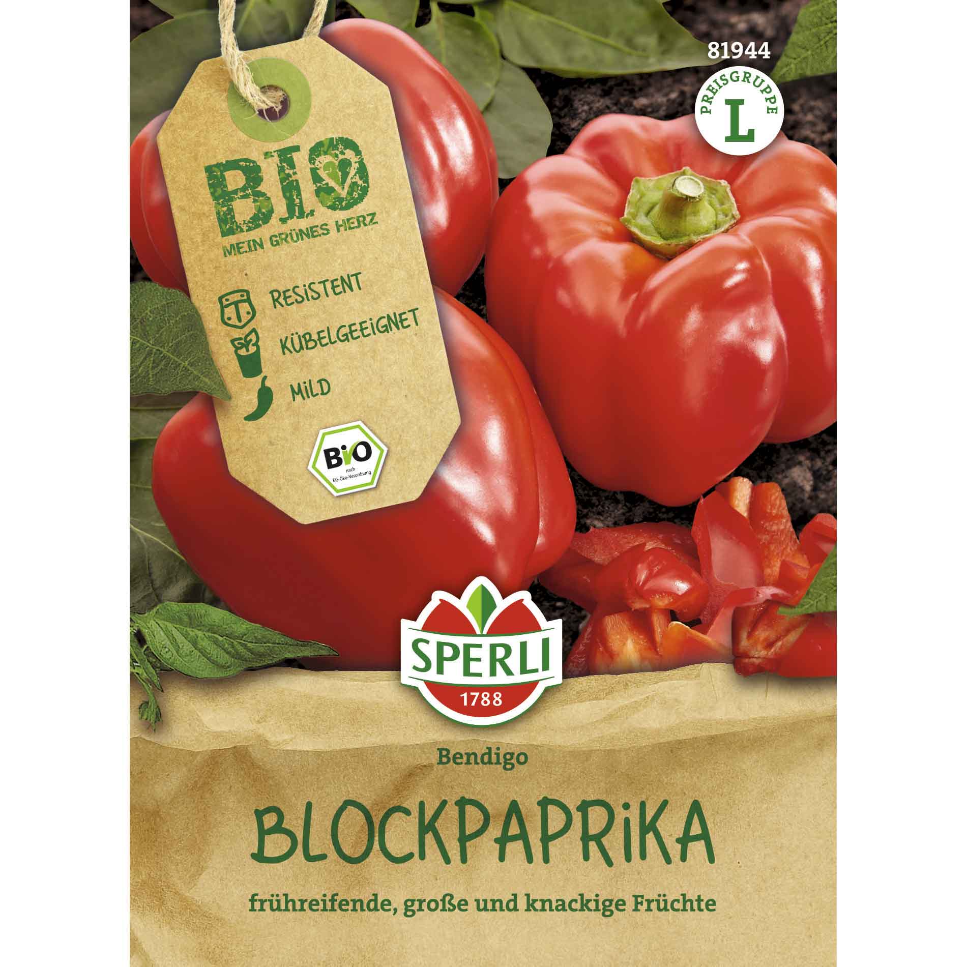 Peberfrugfrø - Økologisk -  Blockpaprika, F1