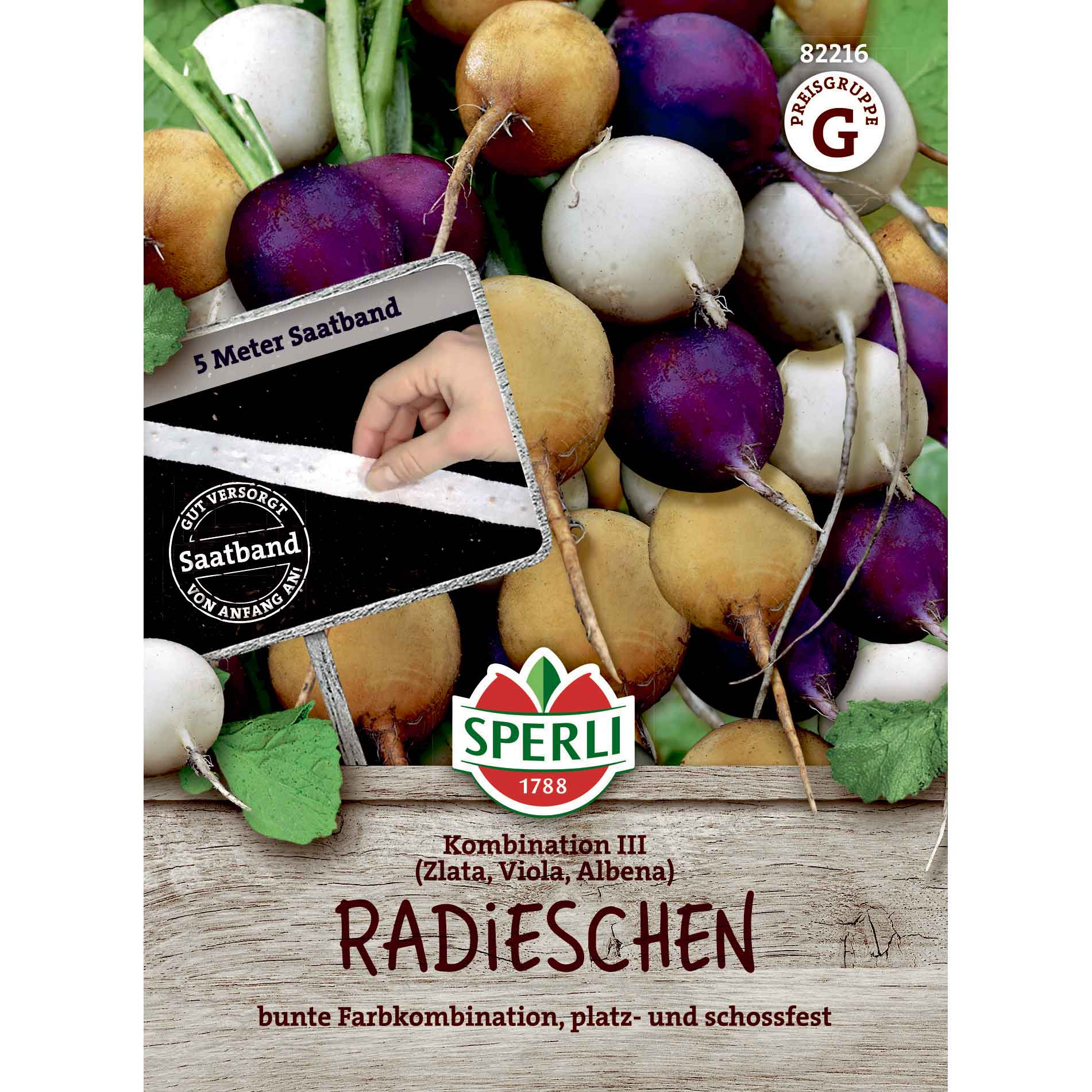 Radish seeds - Combination III, Seeding belt