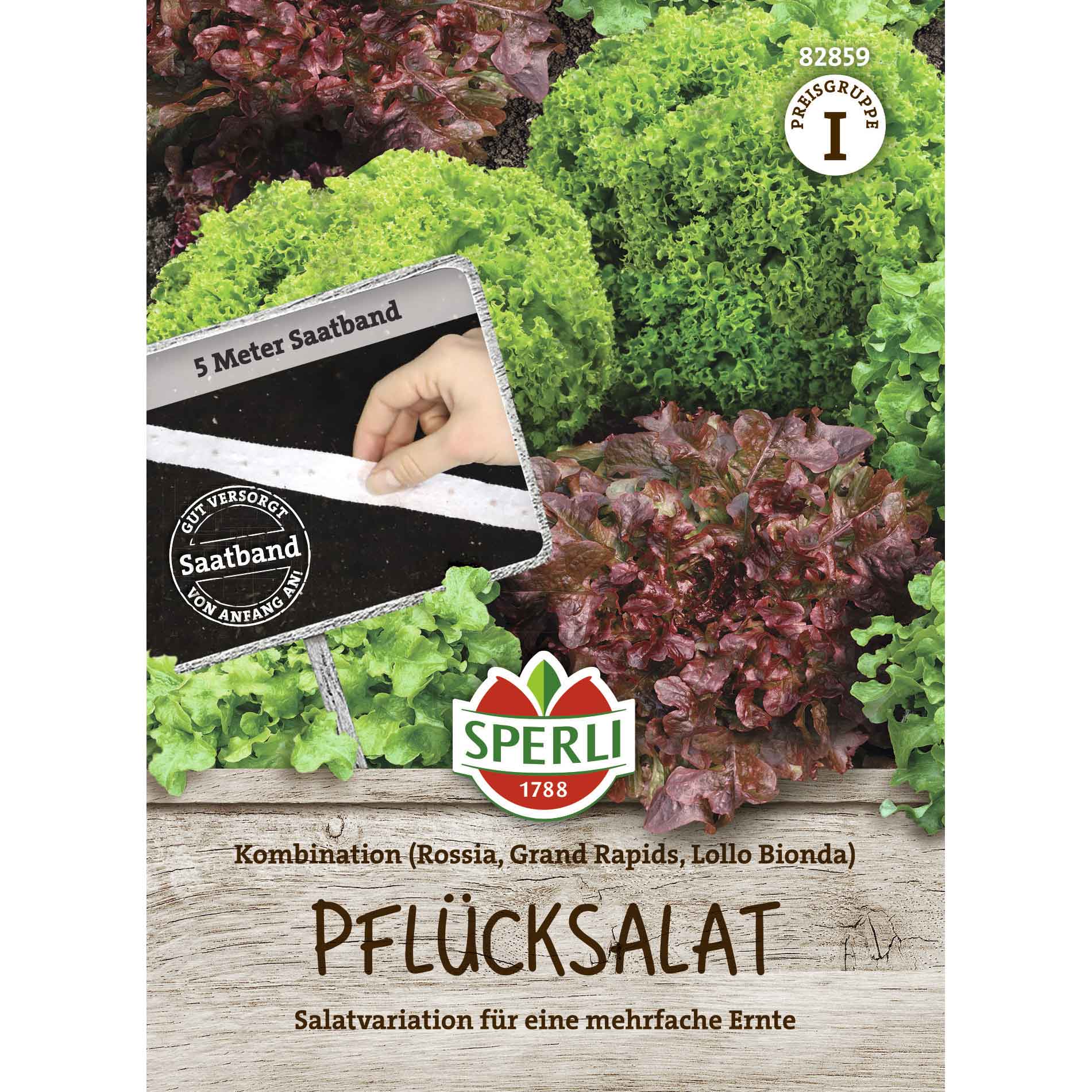 Pflücksalat Kombination, Saatband