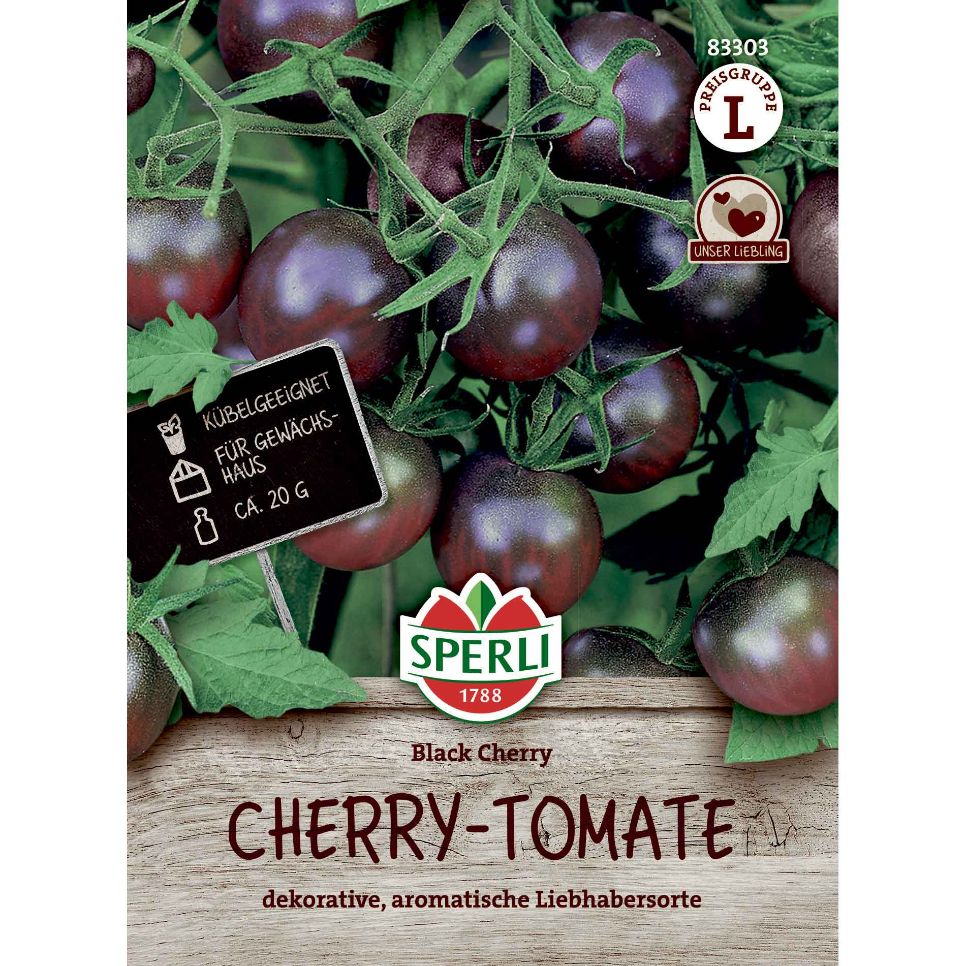 Tomatfrø -  Black Cherry - Sperli