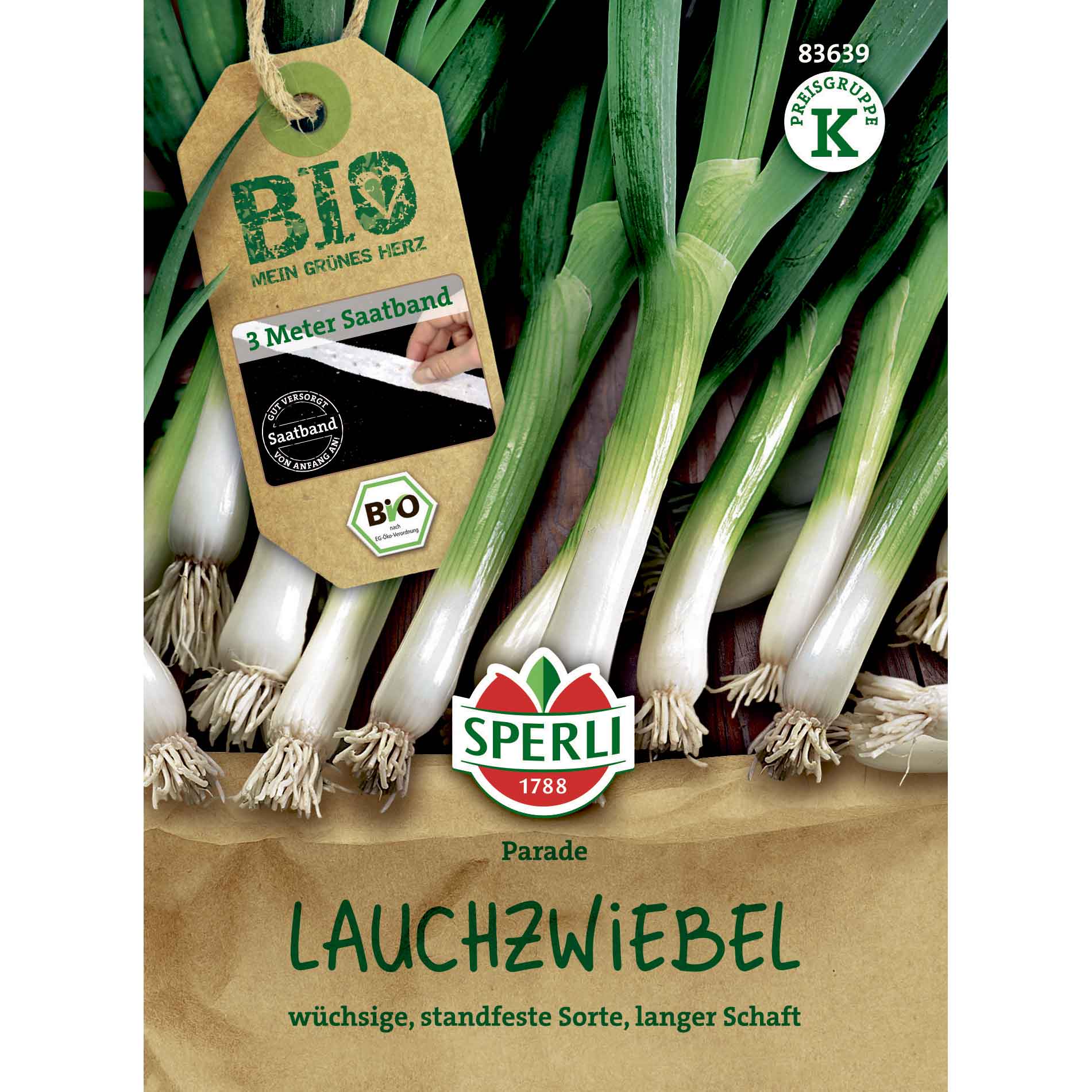 BIO Lauchzwiebel. Saatband