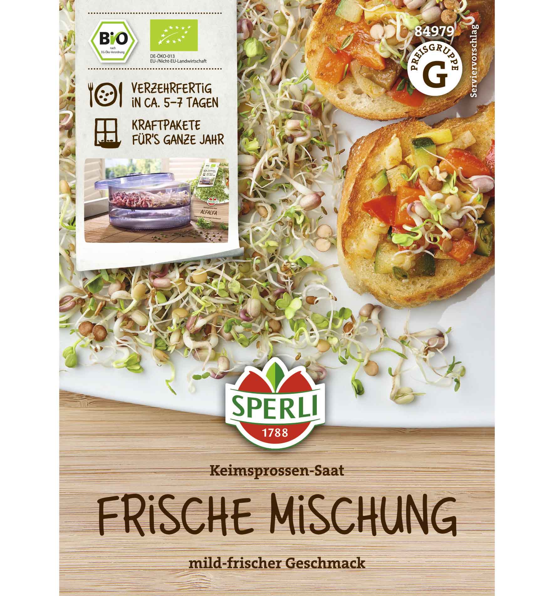 BIO Keimsprossen-Saat Frische Mischung