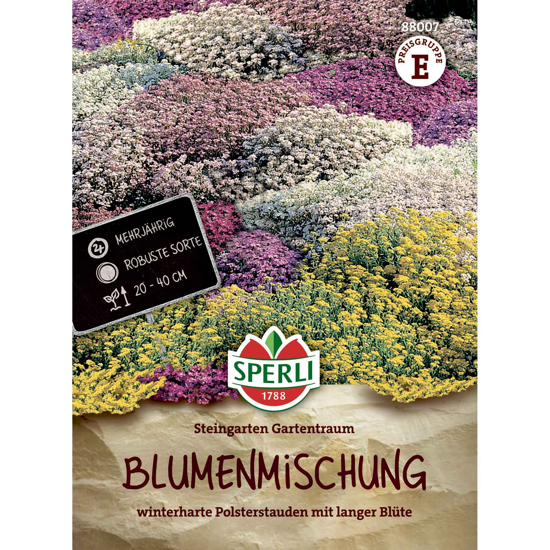 Blomsterblanding - Stenbed - Steingarten