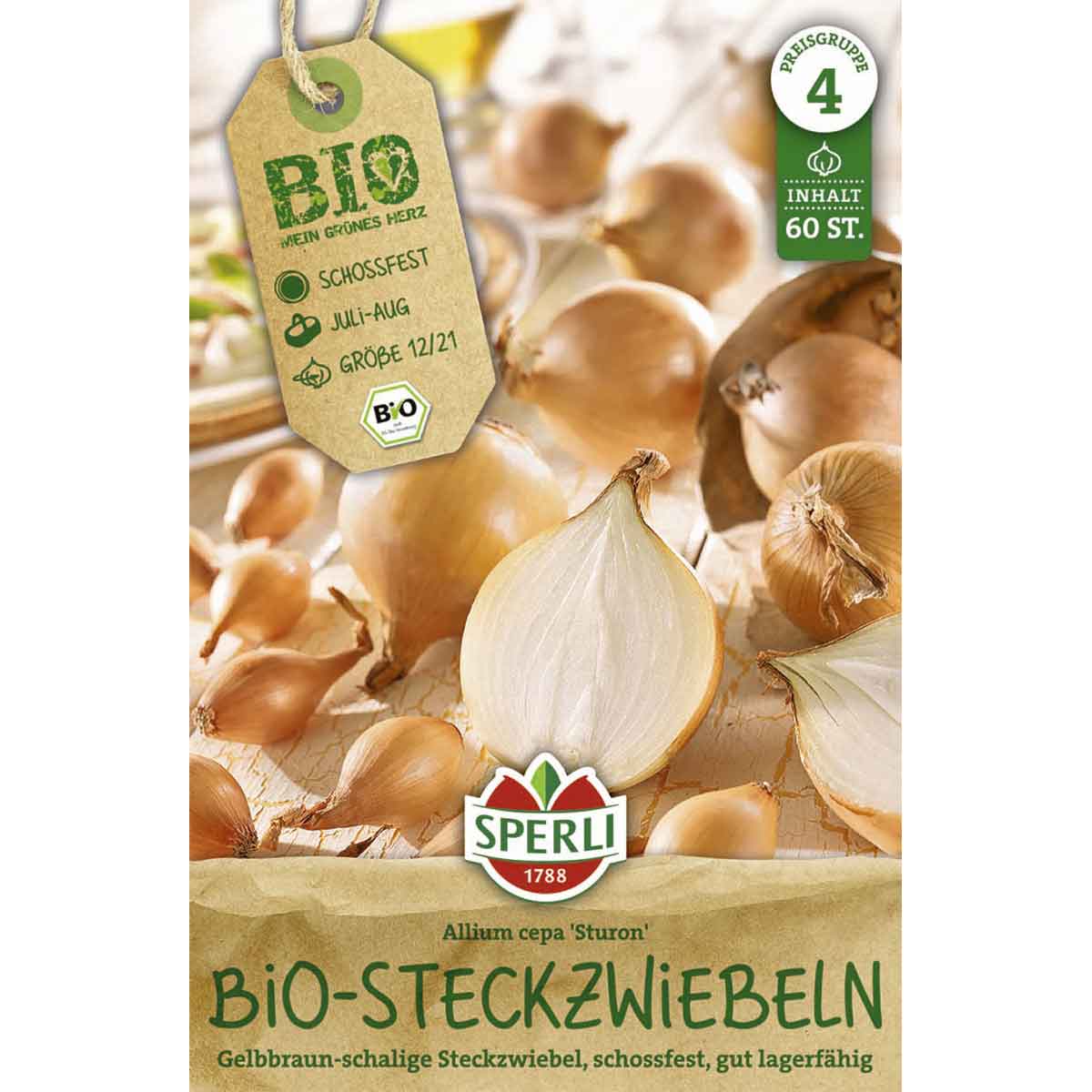 Gelbe BIO-Steckzwiebel Sturon