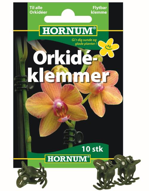 Orkideklemmer, grønne 10 stk. - HORNUM