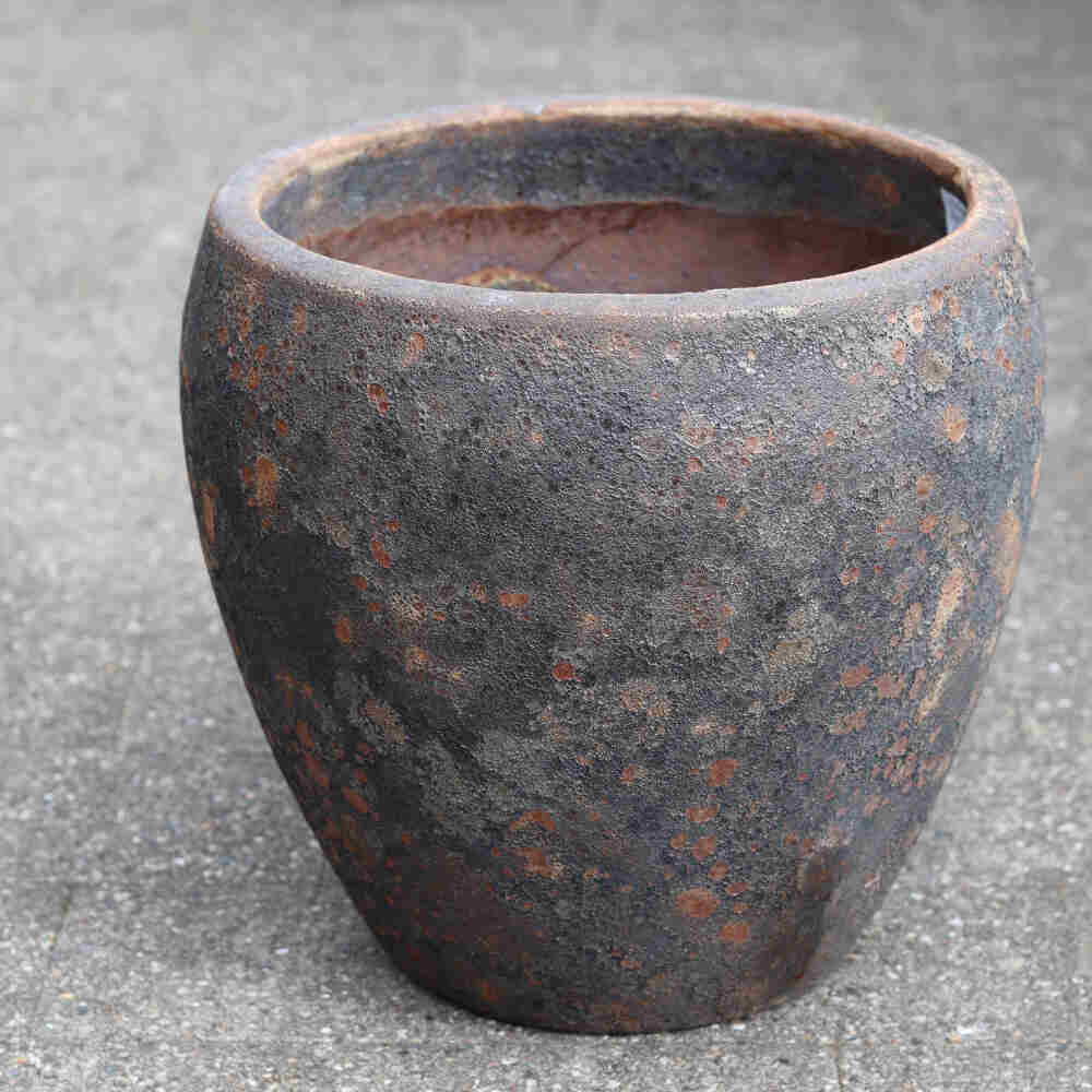 Round Egg Pot Rust 36 cm