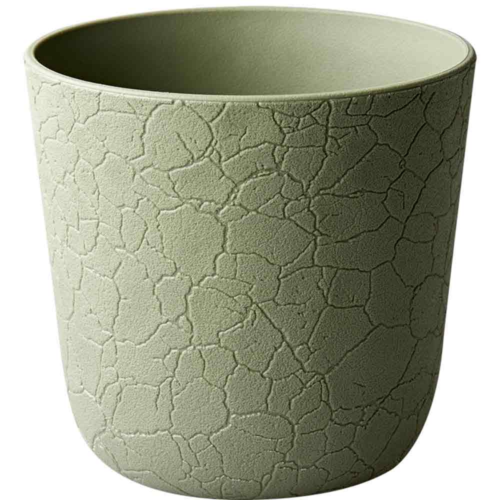 Gaia Planter Crackled 14 KHAKI 13,6 x 13,6 x 13,1