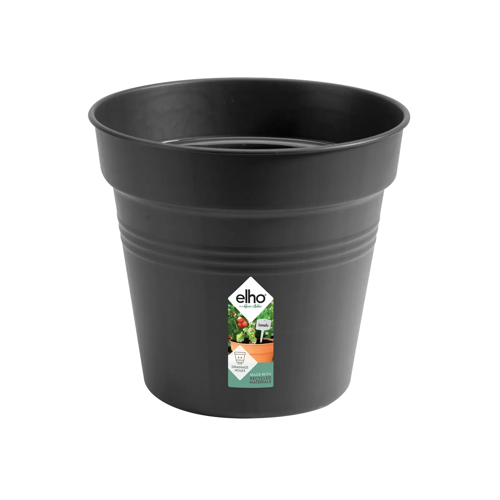 green basics growpot 21cm living black