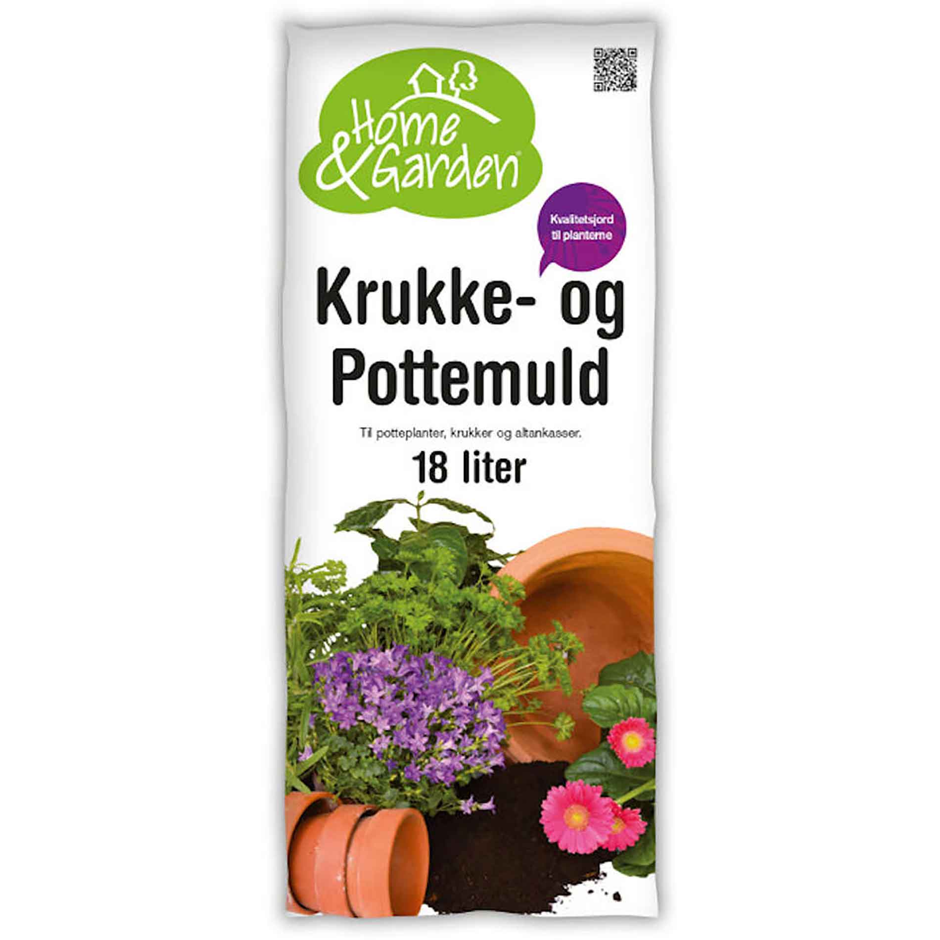 Krukke- og pottemuld 18L