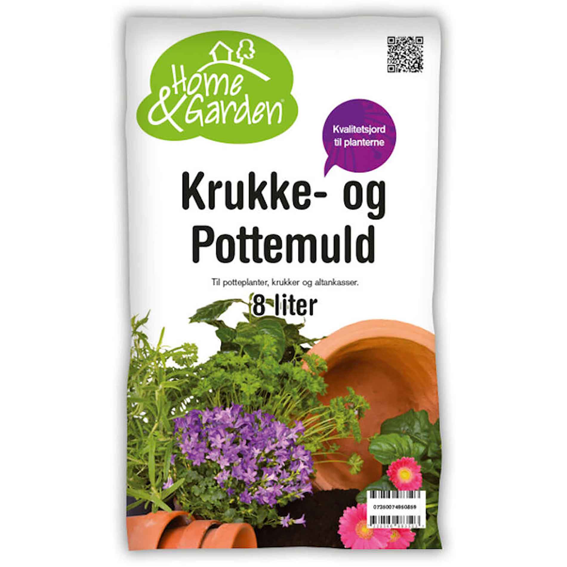 Krukke- og pottemuld 8L