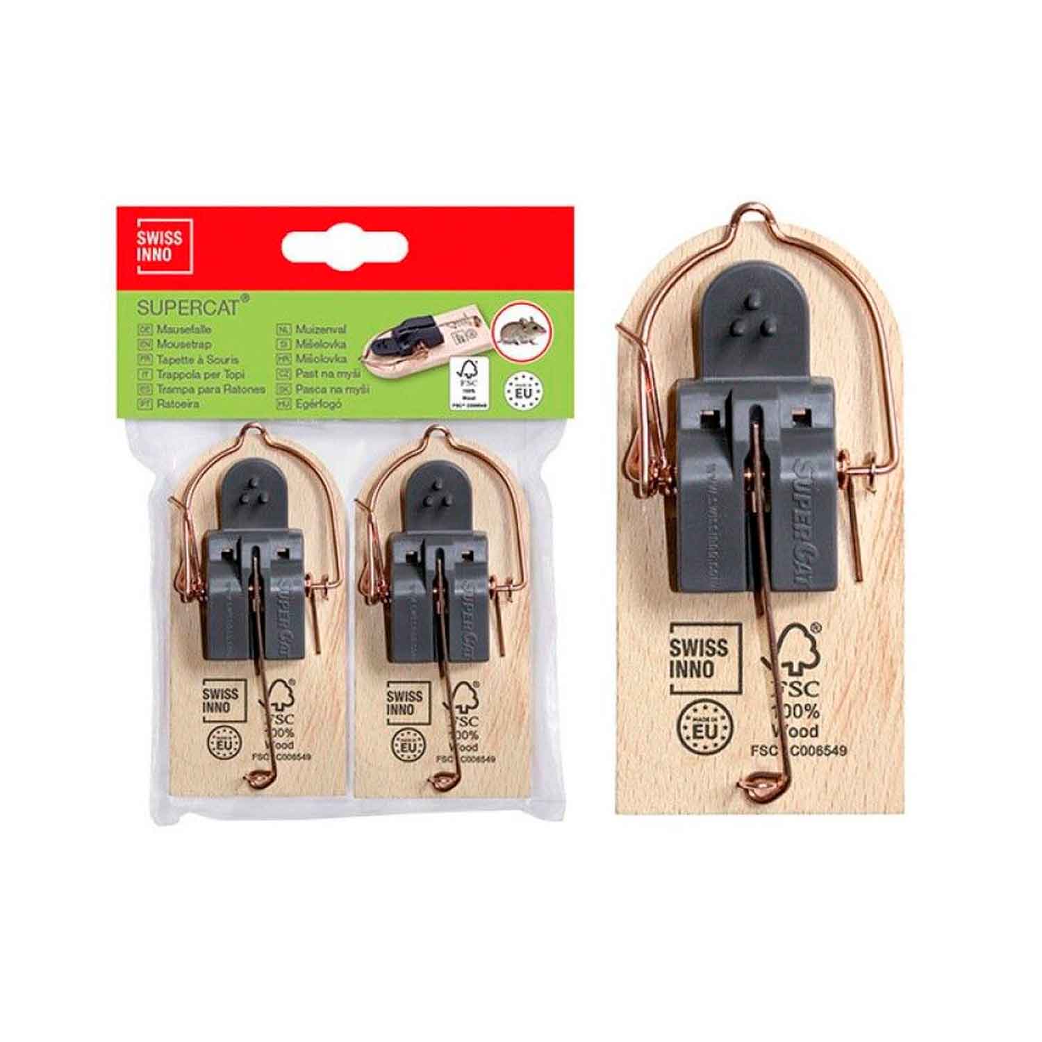 FSC® Wood Mouse Trap Classic, pair